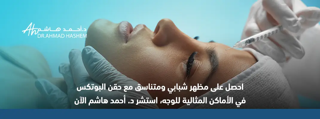 أماكن حقن البوتكس بالوجه