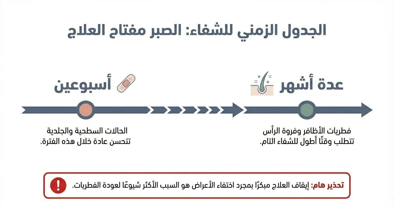 خريطة علاج فطريات الجلد