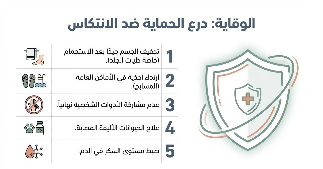خريطة علاج فطريات الجلد
