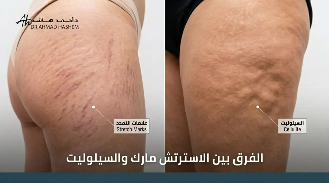 الفرق بين الاسترتش مارك والسيلوليت